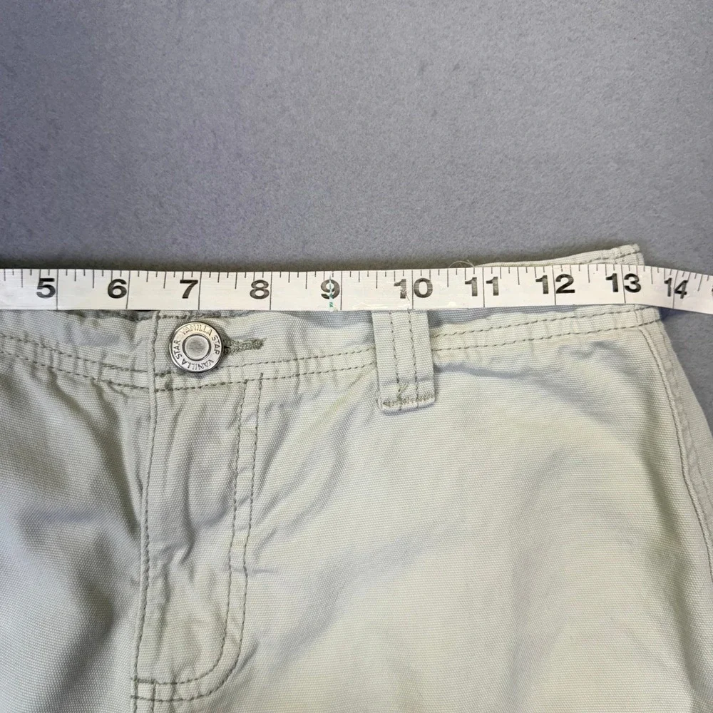Y2K 90s Girls Light Mint Green Wide Leg Cargo Pants Size S Gorpcore Stretwear